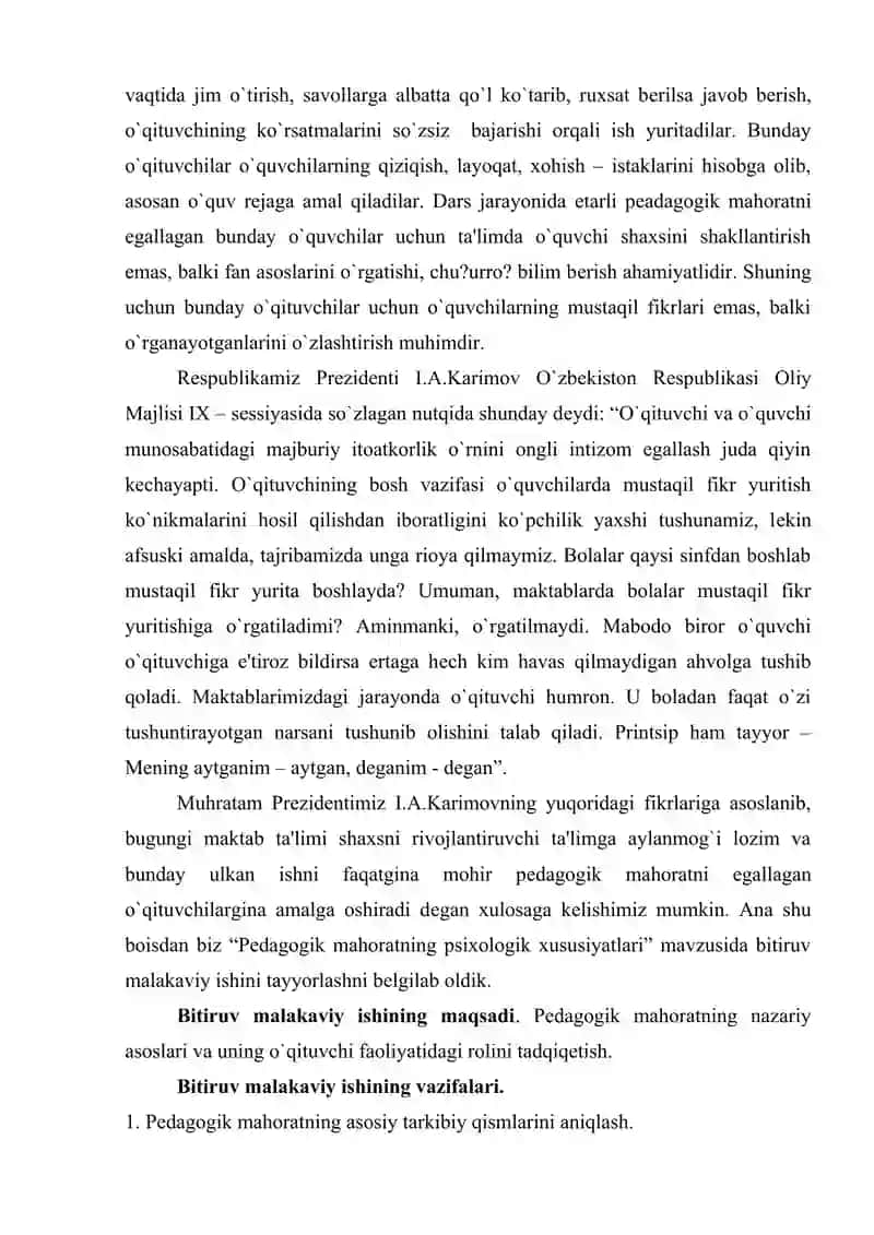 Pedagogik mahoratning psixologik xususiyatlari 4