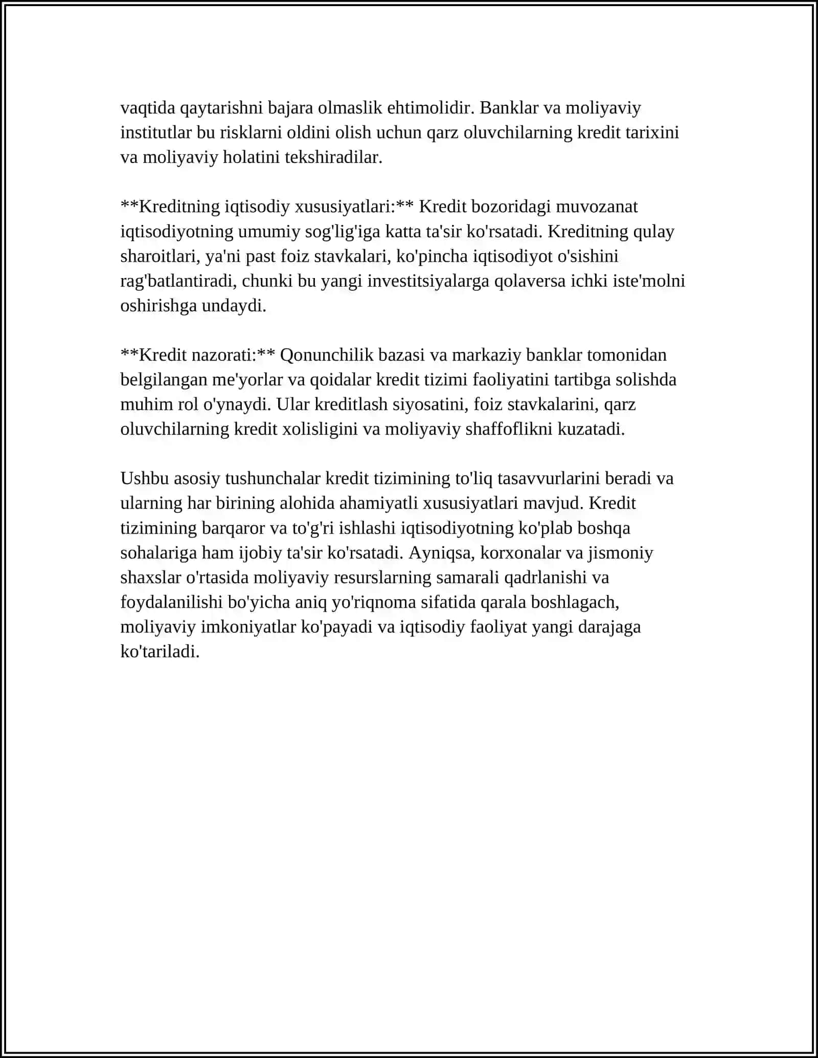 KRIDIT TIZIMINI TARKIBI TUZULISHI VA MUNOSABATLARI 4