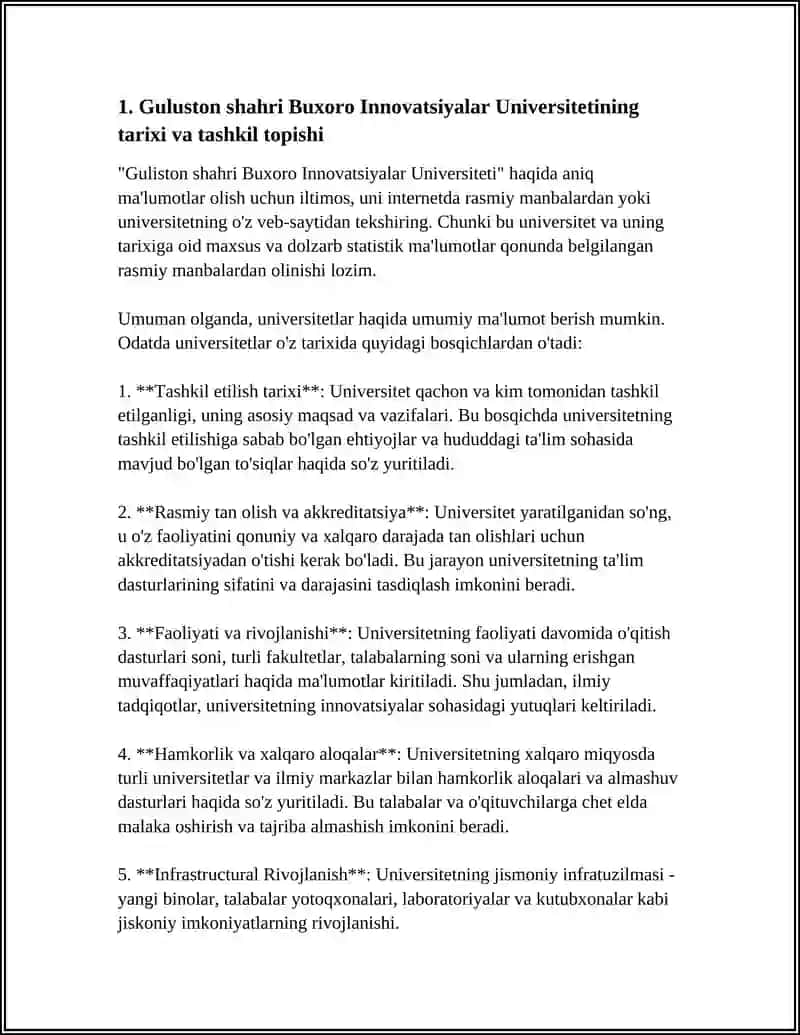 GULUSTON SHAHRI BUXORO INNOVATSIYALAR UNIVERSITETI 4
