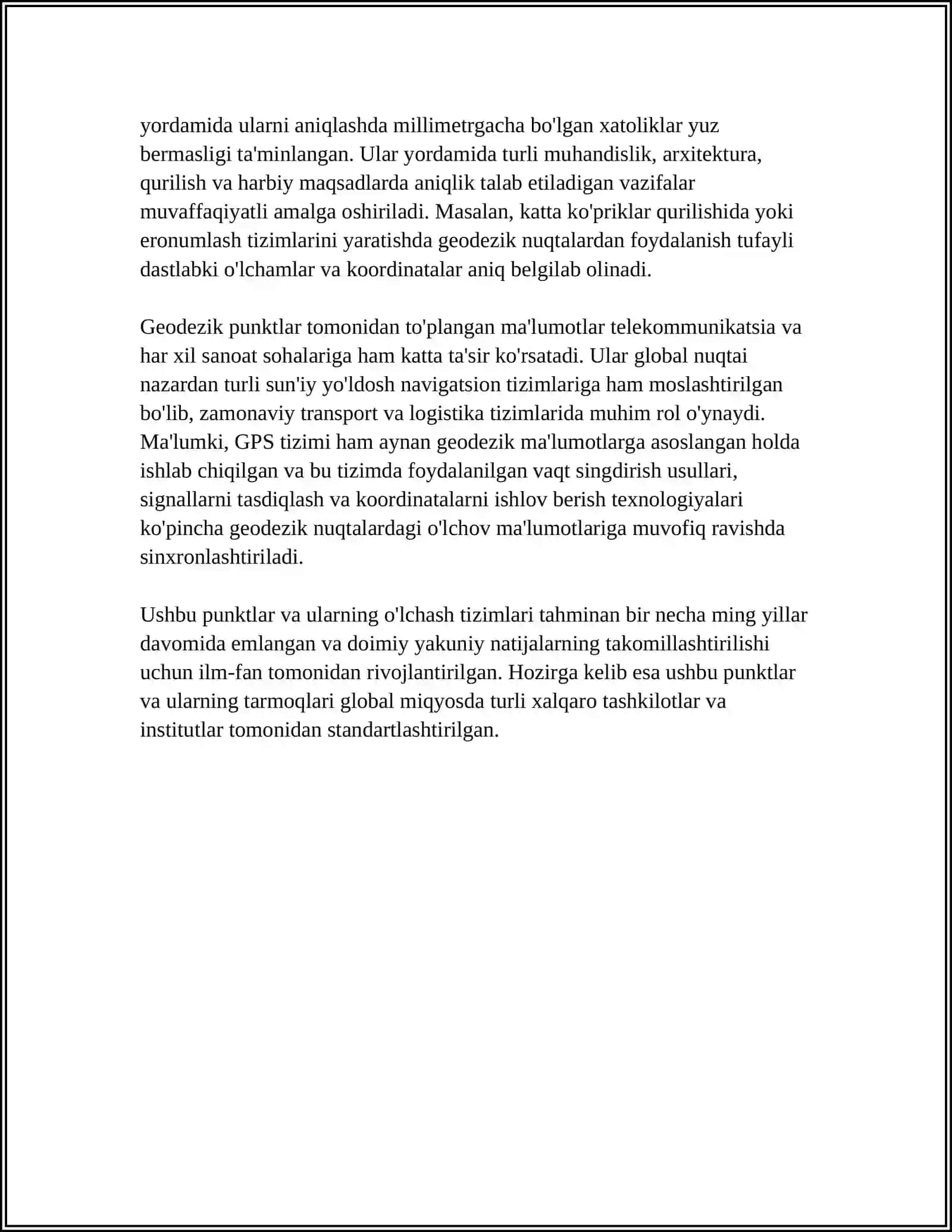 TOPOGRAFIK XARITADAGI TAYANCH GEODEZIK PUNKLAR 4