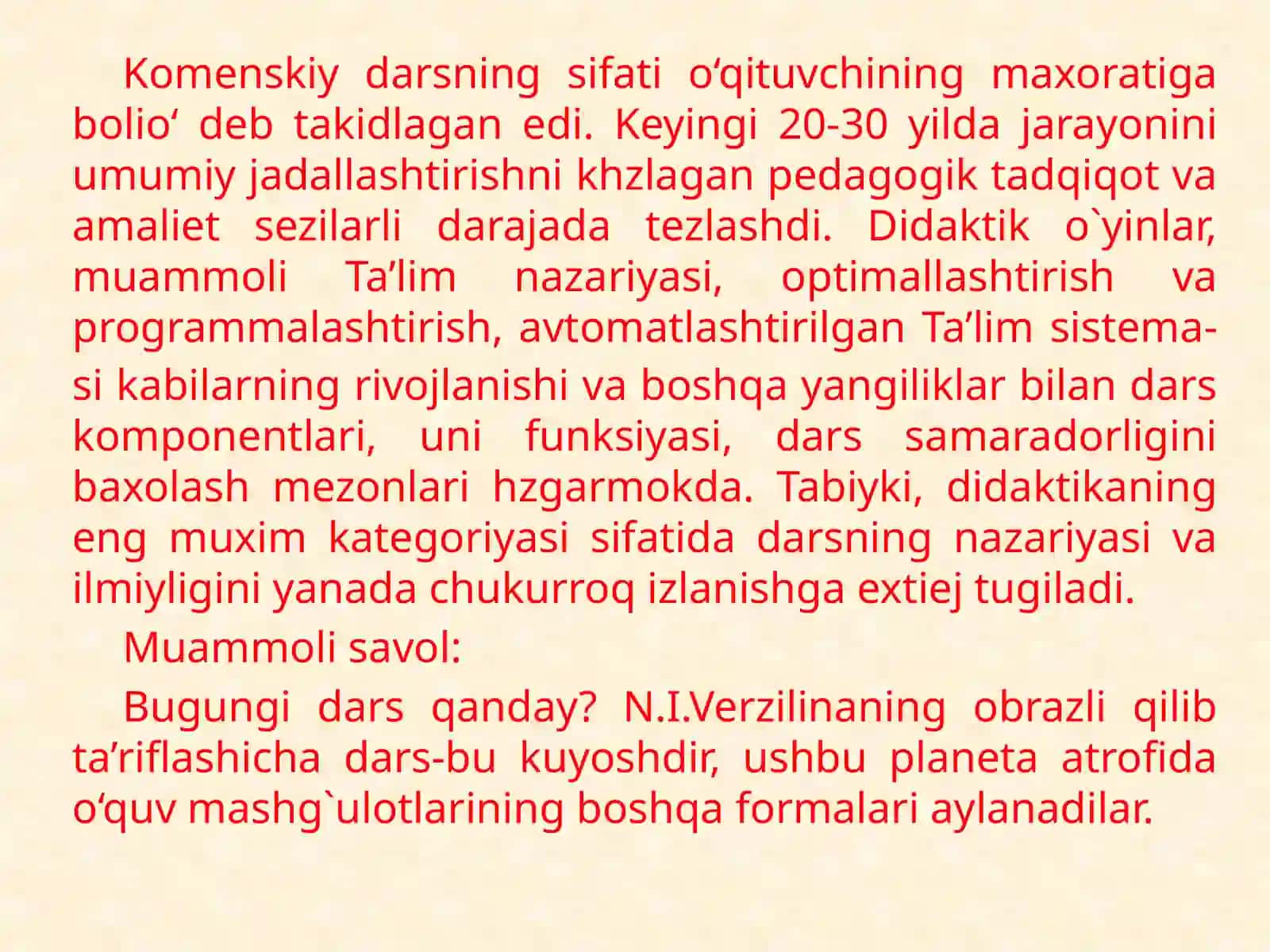 Dars ta’limini tashkil etishning asosiy shakllari 4