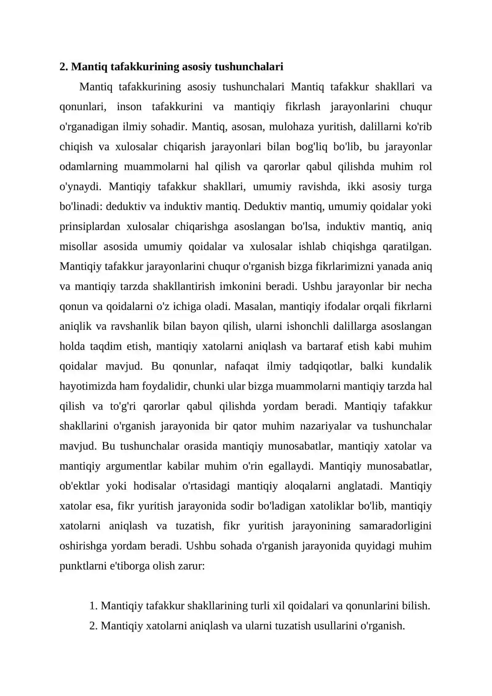 Mantiq tafakkur shakllari va qonunlari o'rganish 4
