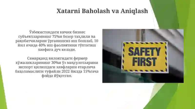 Xavfni kamaytirish usullari 4