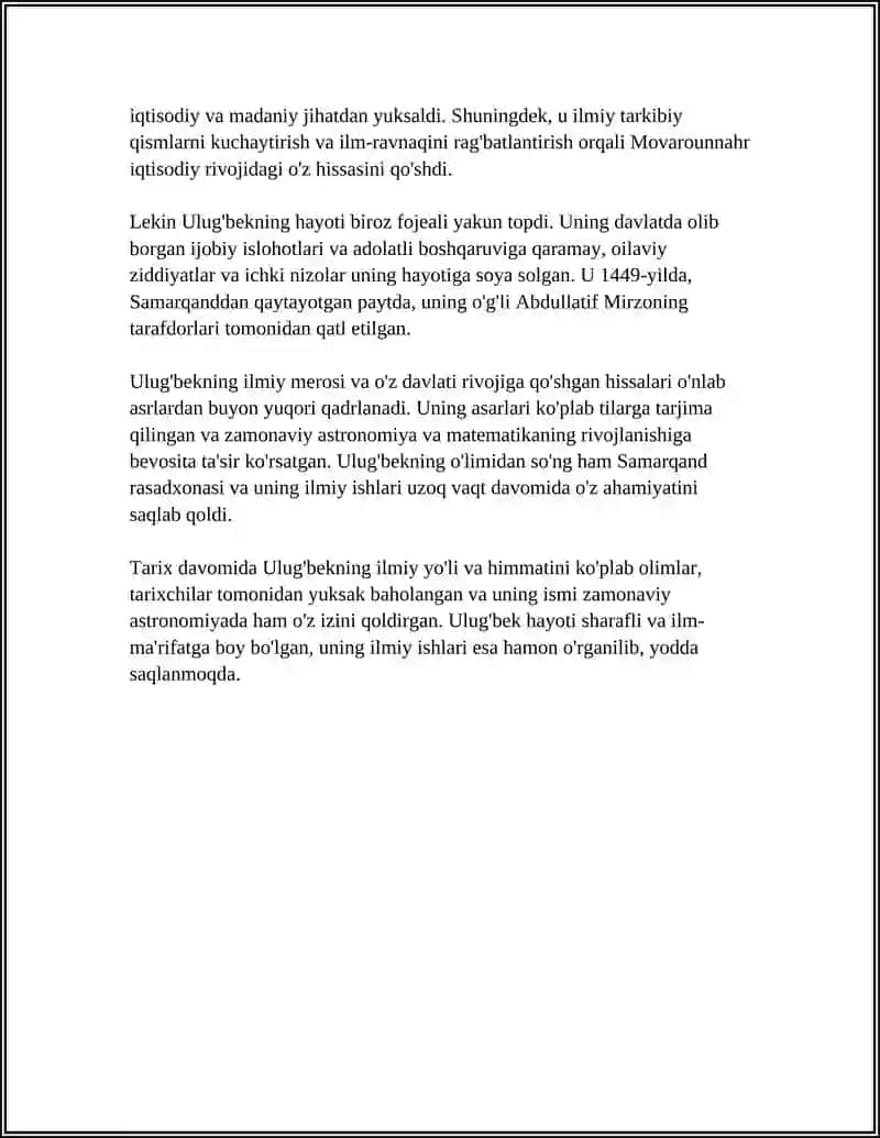 M.ULLIGBEK MAMLEKETLIK GAYRATKERI HAM ULLI ALIM 4