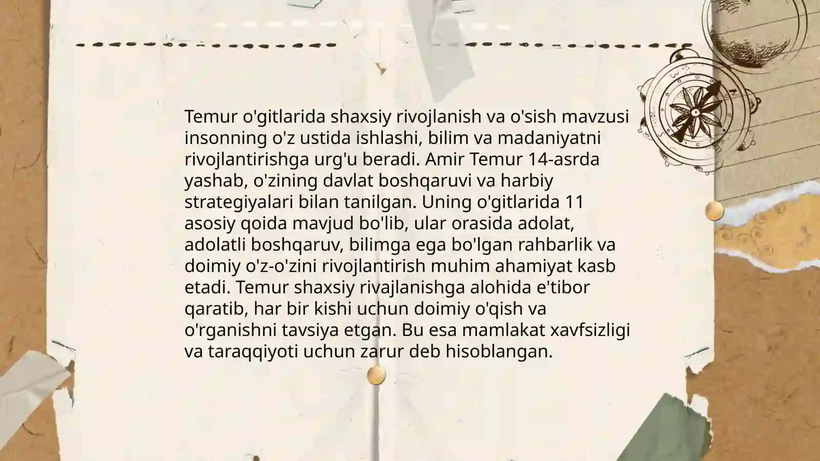 Amir Temur O'gitlarining Tarbiyaviy ahamiyati 4