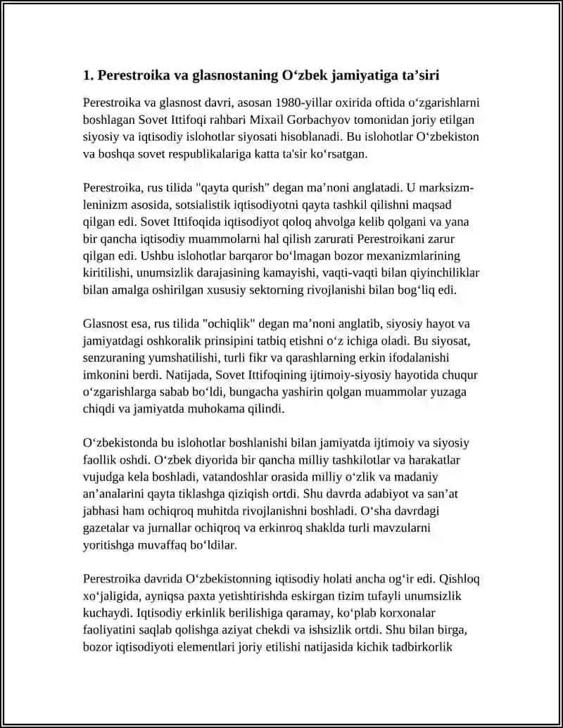 OʻZBEKISTONNING MUSTAQILLIKKA ERISHISHI ARAFASIDAKI IJTIMOIY-SIYOSIY JARAYONLAR 4