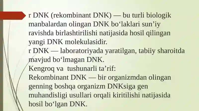 rDNK - biotexnologiya 4