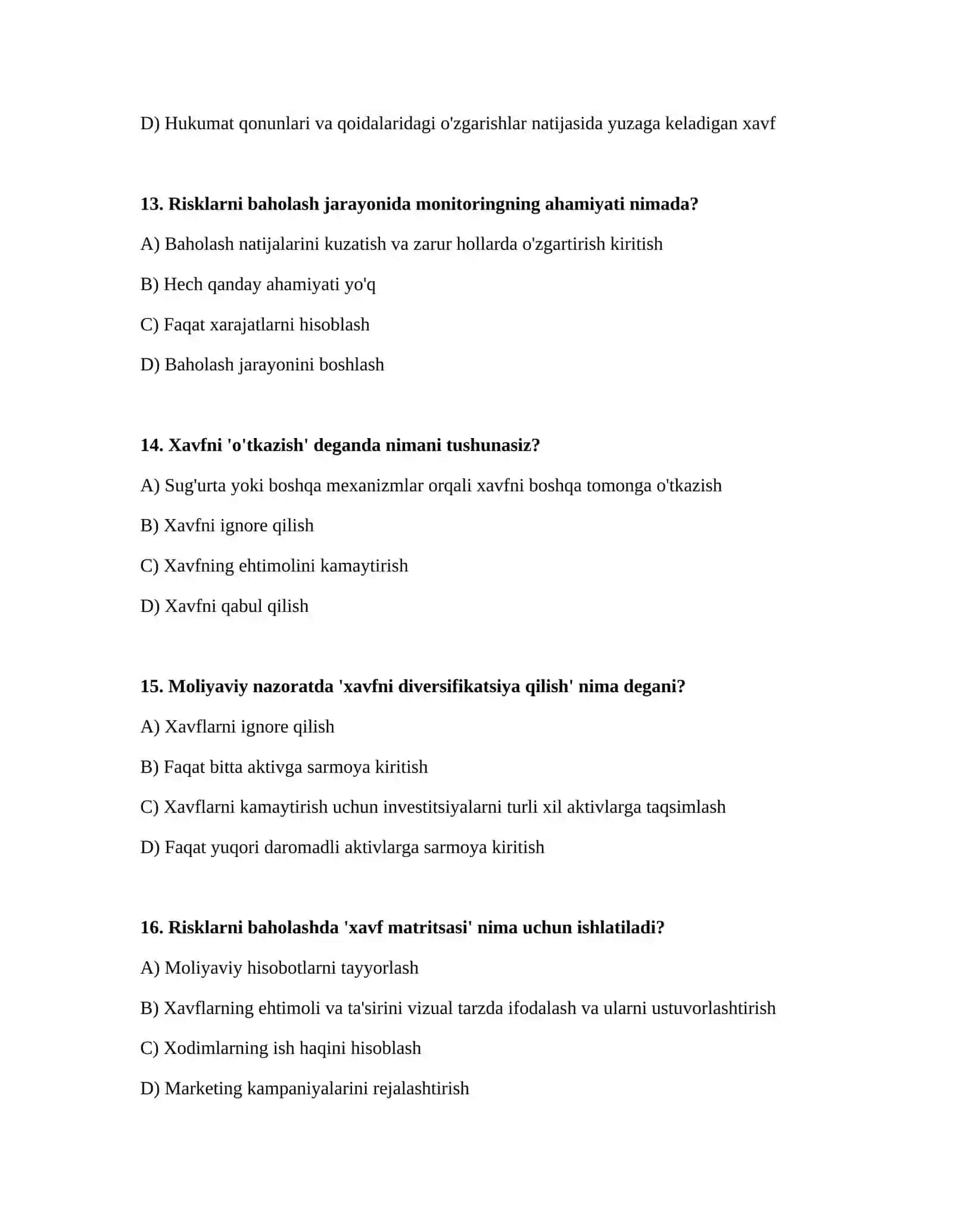 Moliyaviy nazorat jarayonida risklarni baholash 4