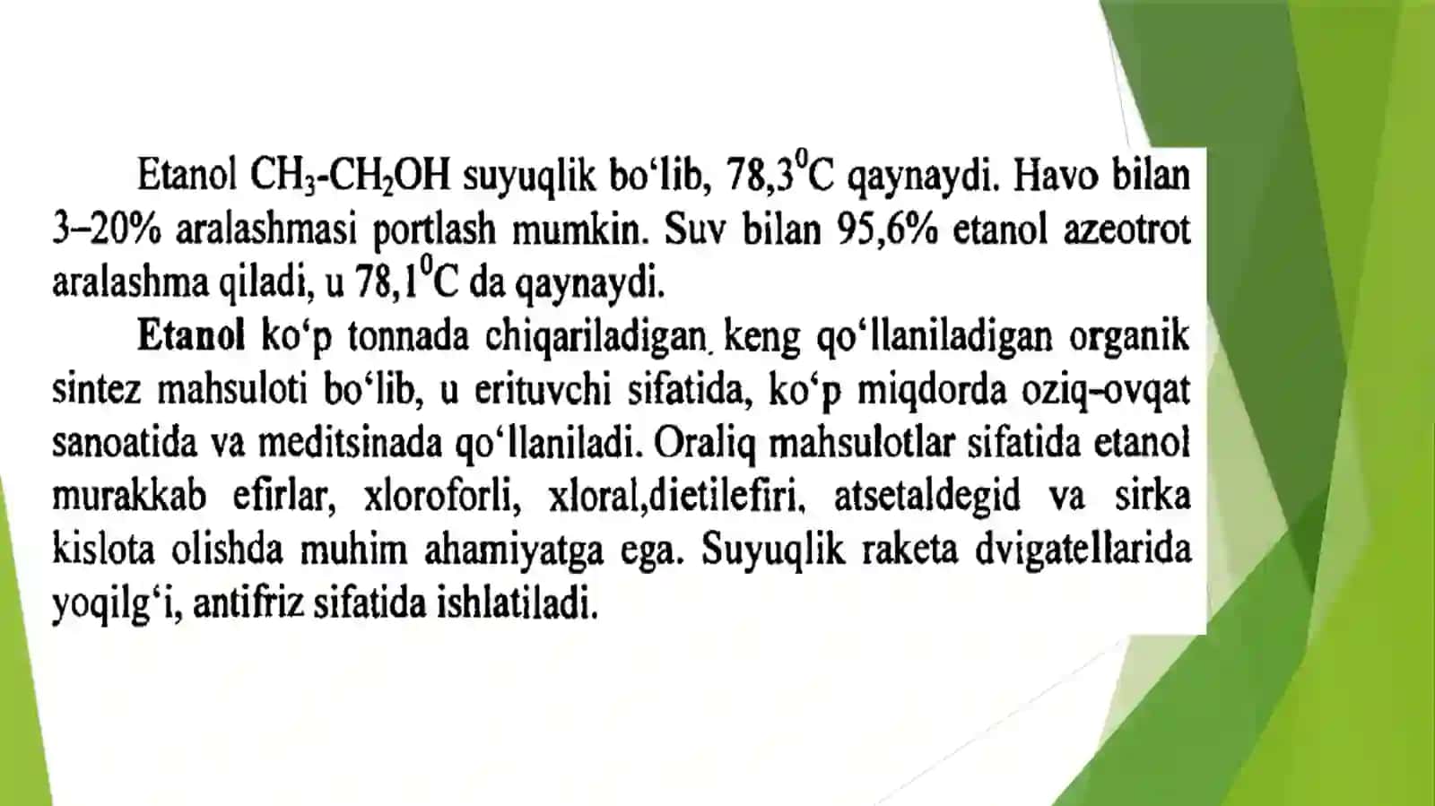 Etilendan gidratatsiya usulida etil spirit ishlab chiqarish 4