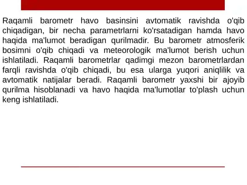 Raqamli barometr 4