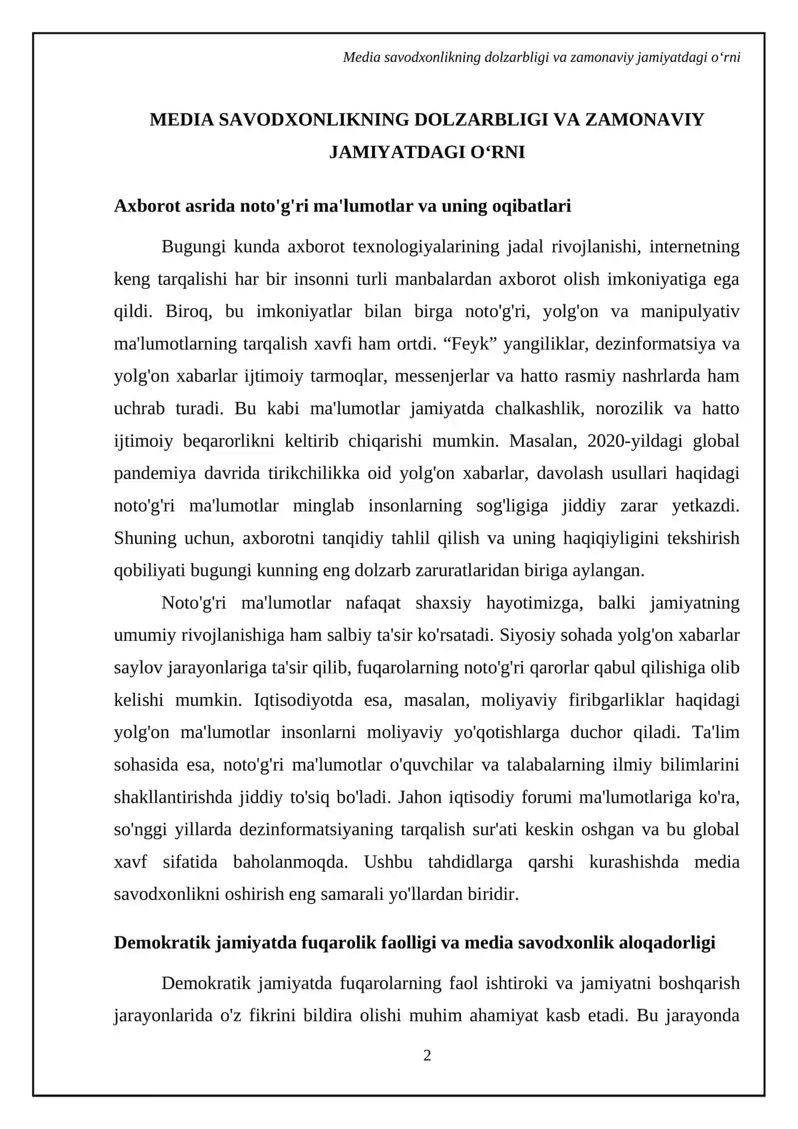 Media savodxonlikni maqsadi, mazmun va mohiyati 4