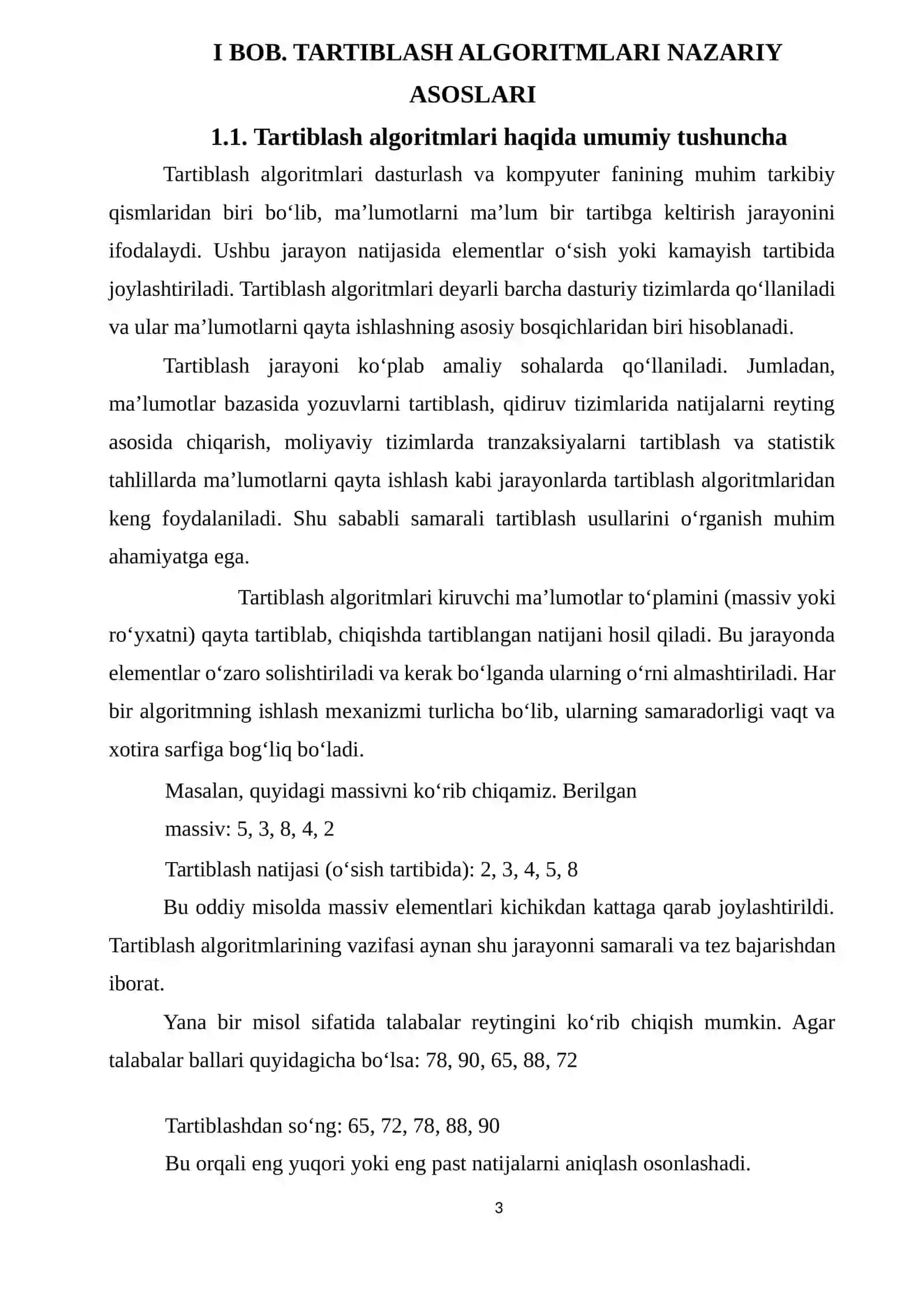 Tartiblash algoritmlari Bubble sort va Bucket sort 4