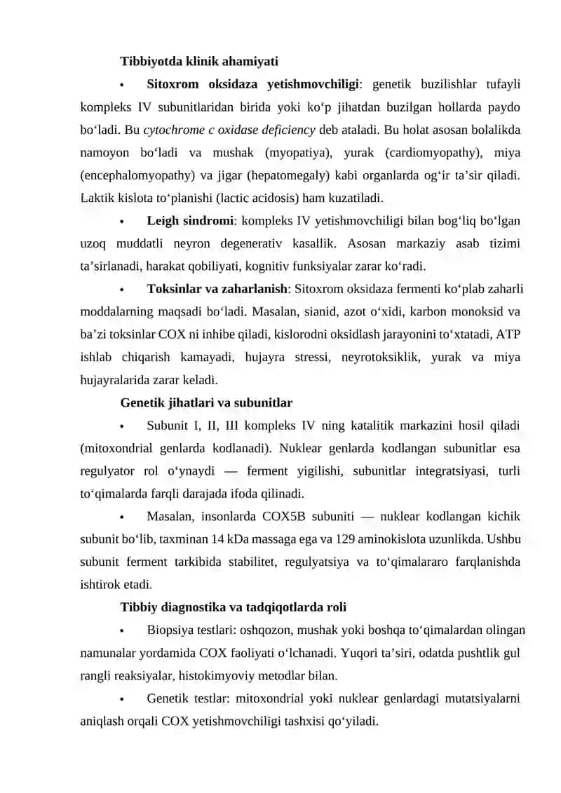 Sitoxromoksidaza fermenti 4