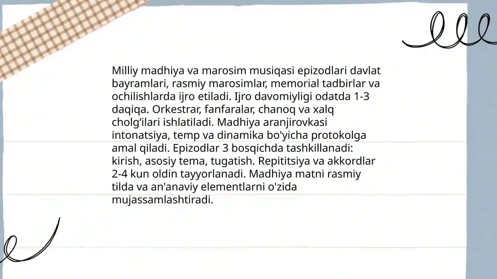 Madaniy tadbirlarda marosim epizodlari 4