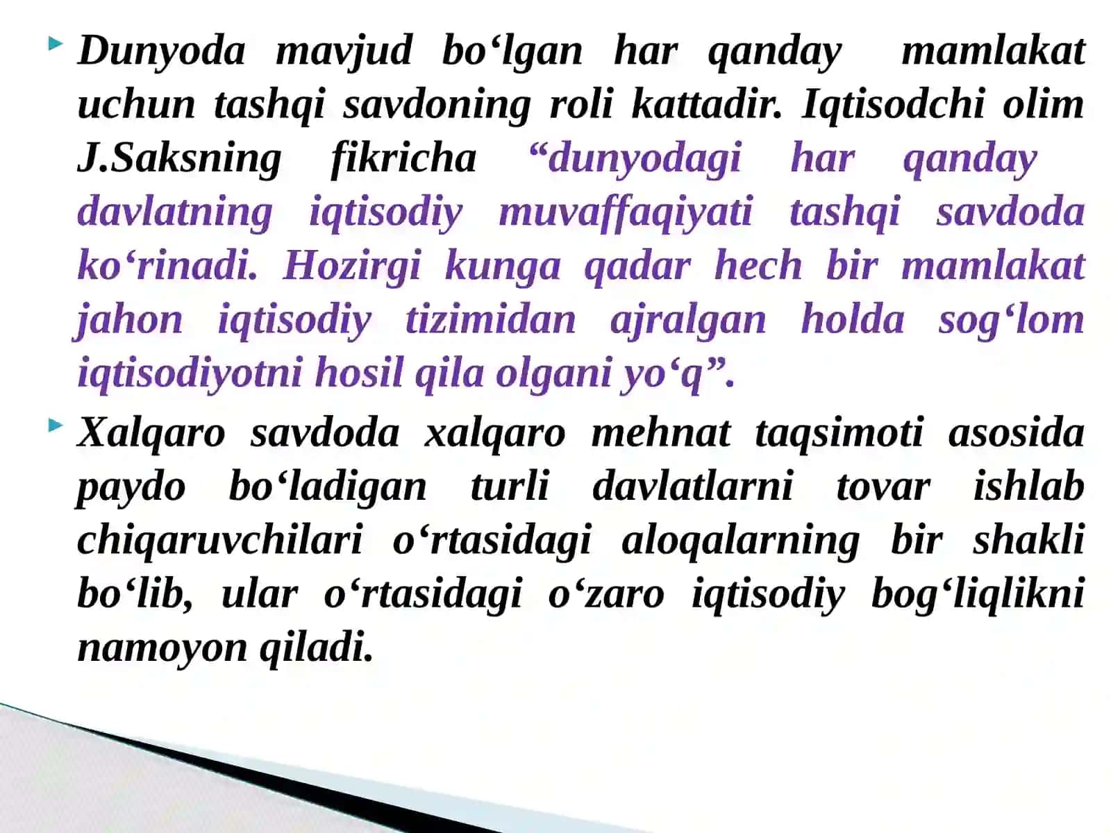 Xalqaro savdoning rivojlanish nazariyalari va modellari 4