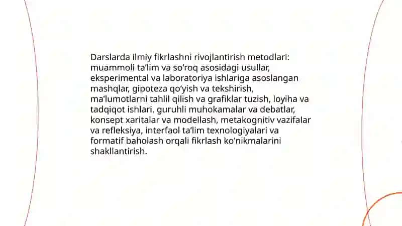 Ilmiy dunyoqarashni shakllantirish va oʻquvchilarni aqliy tarbiyalash 4