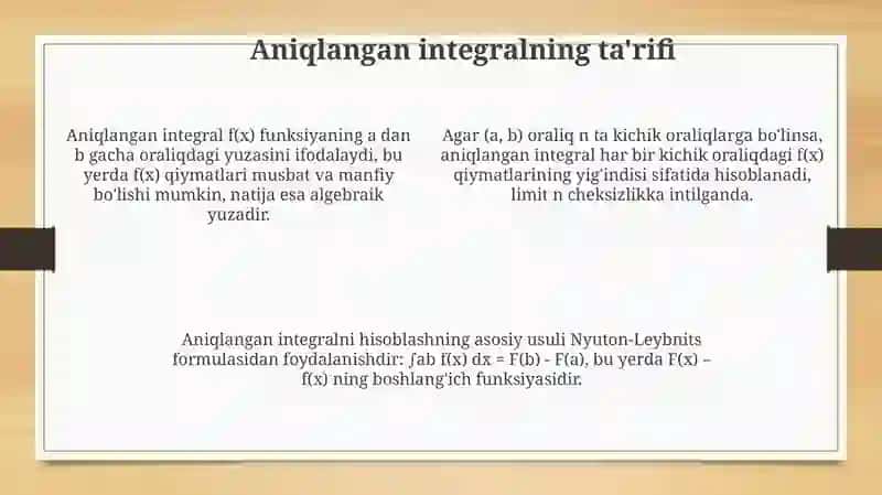 Aniq integral 4