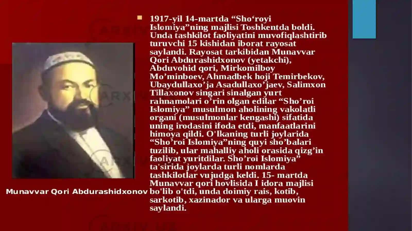 SHO'ROI ISLOMNING TUZILISHI VA UNING FAOLIYATI 4