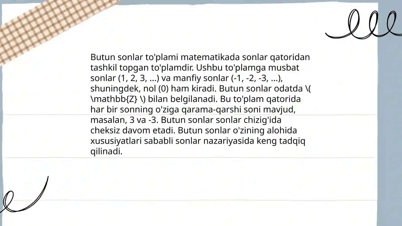 Natural sonlar to'plami 4