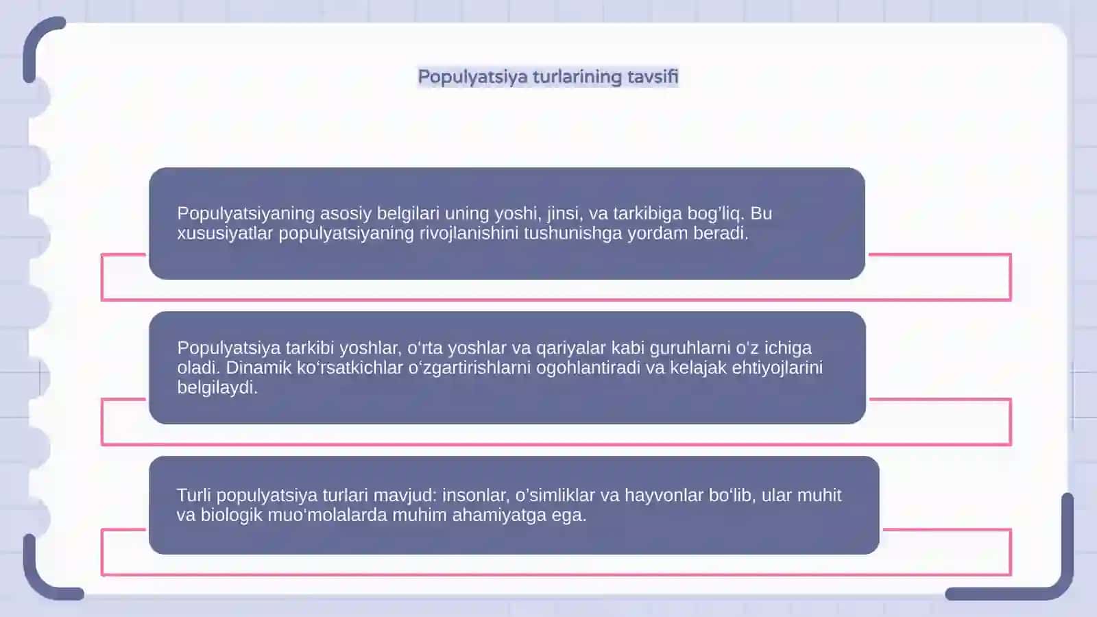 Populyatsiyaning asosiy belgilari va xususiyatlari 4