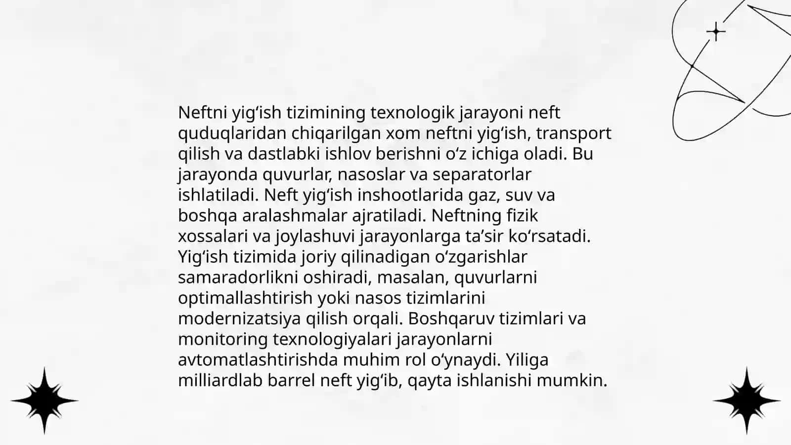 Konlarda neftni yigʻish quvur oʻtkazgichlari texnologik hisobi 4