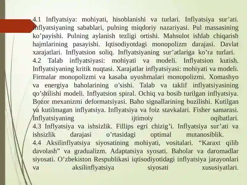 INFLYATSIYA VA ANTIINFLYATSIYA SIYOSATI 4