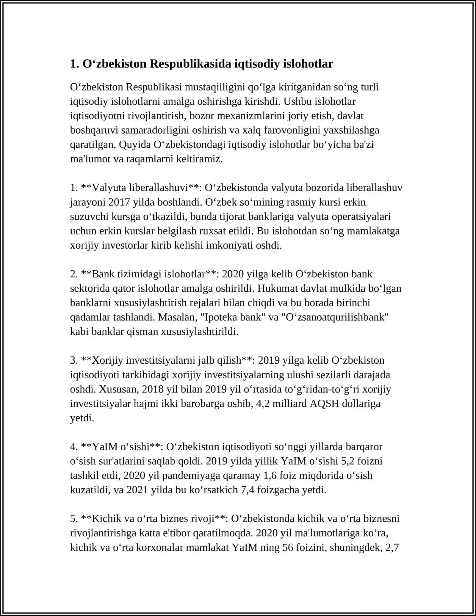 OʻZBEKISTON RESPUBLIKASIDA IJTIMOIY IQTISODIY OʻZGARISHLAR 4