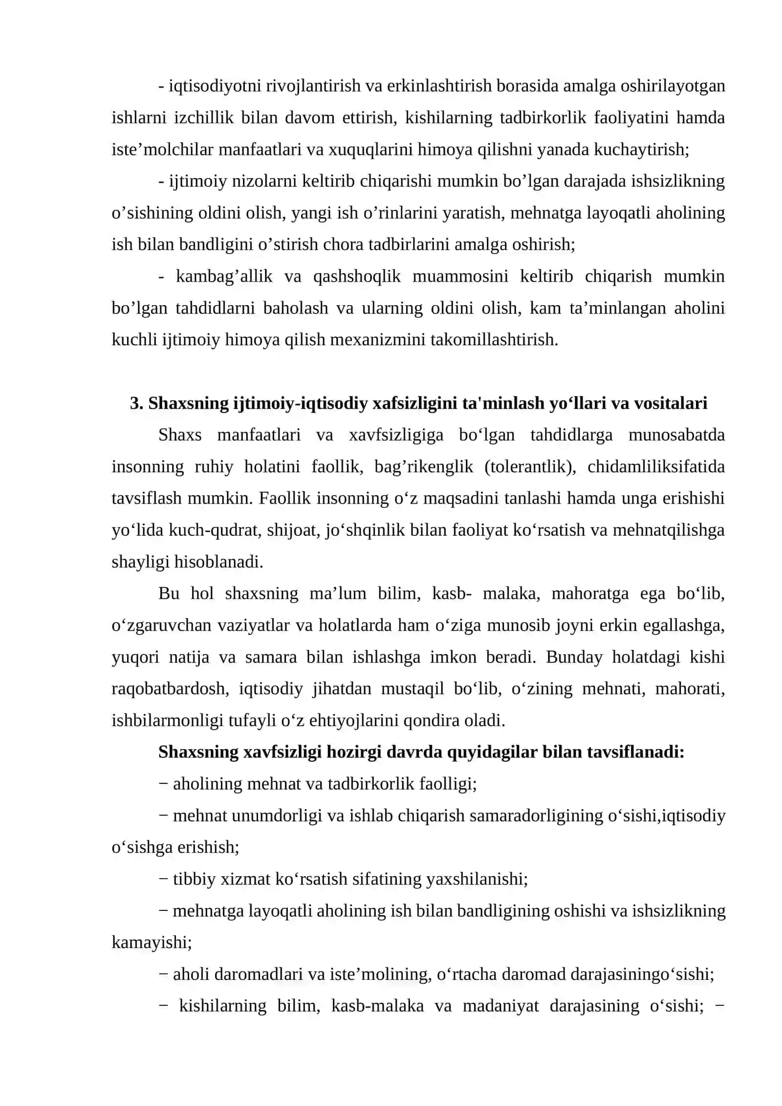 SHAXSNING IQTISODIY XAVFSIZLIGI 4
