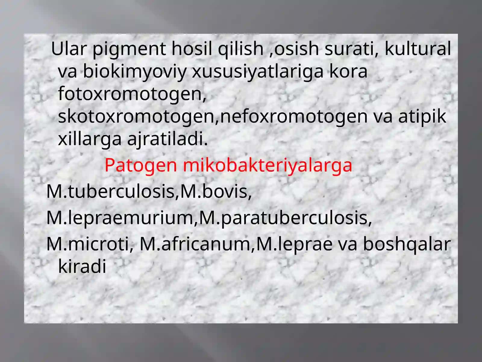 Atipik mikobakteriyalar va ularning amaliyotdagi ahamiyati 4