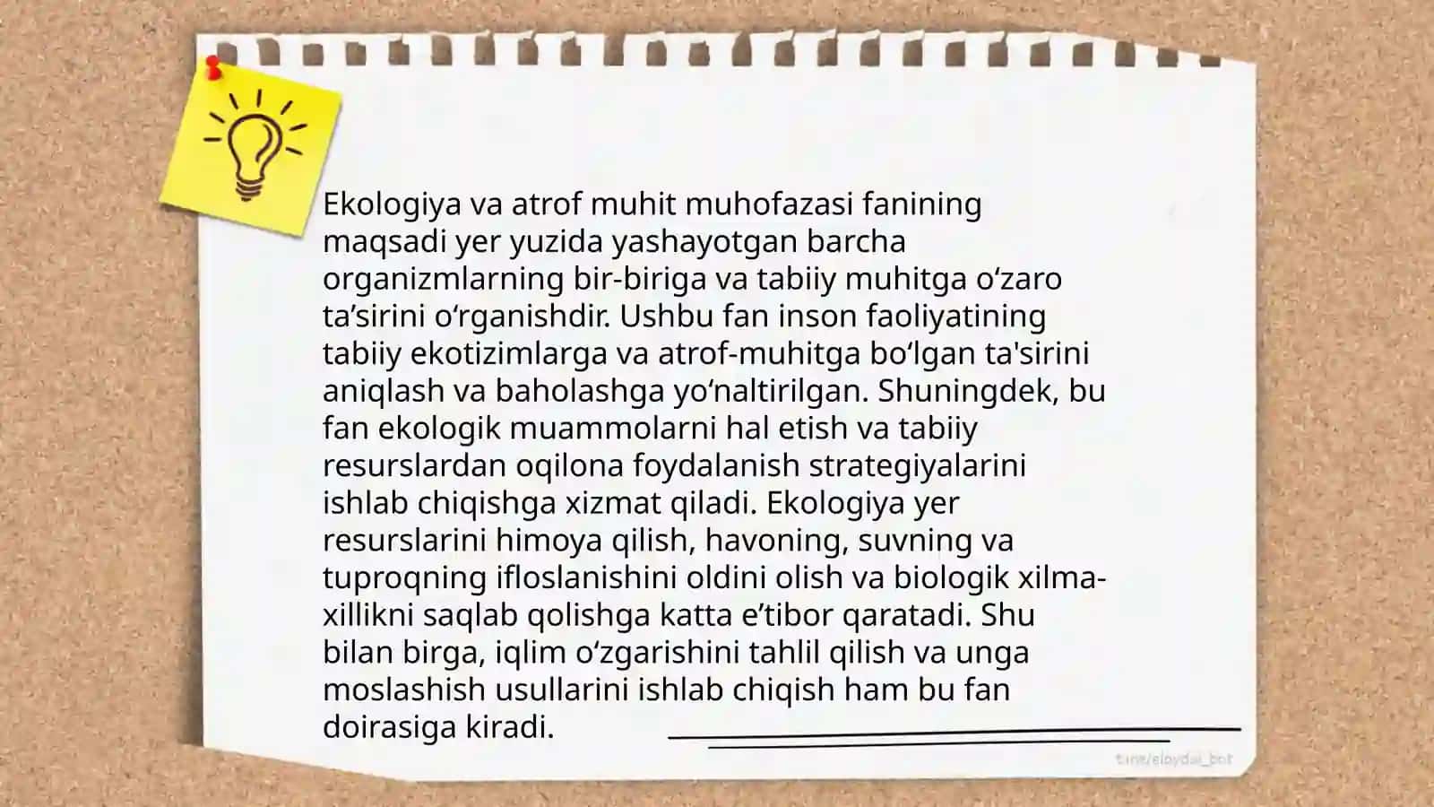 Ekologiya va atrof muhit muhofazasi 4