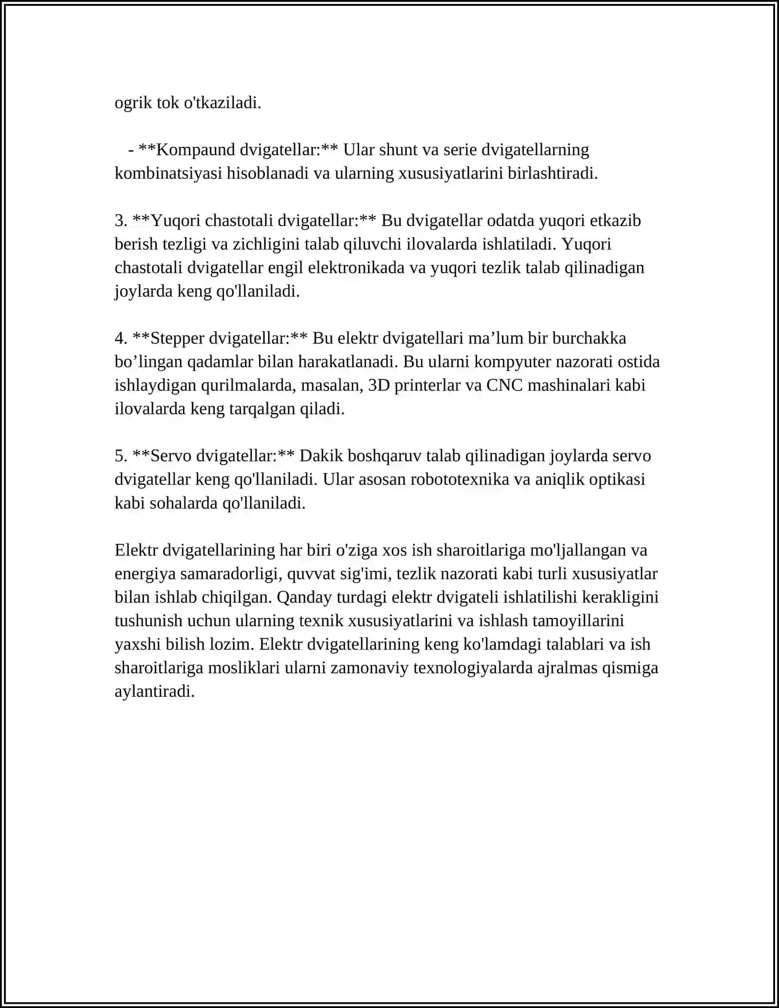 Elektr dvigatellari turlari 4