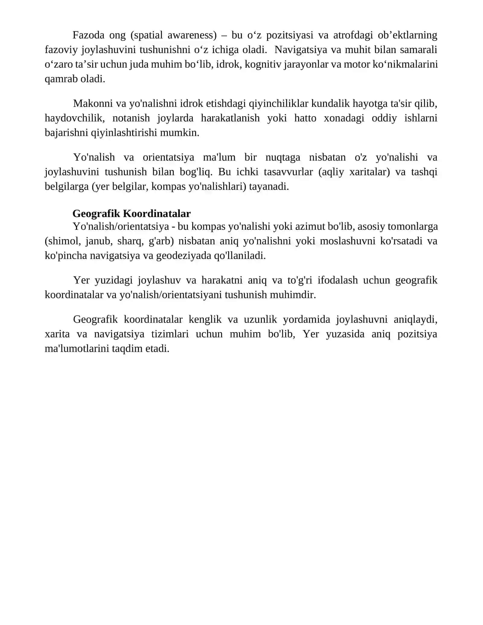 Yo'nalish/orientatsiya 4