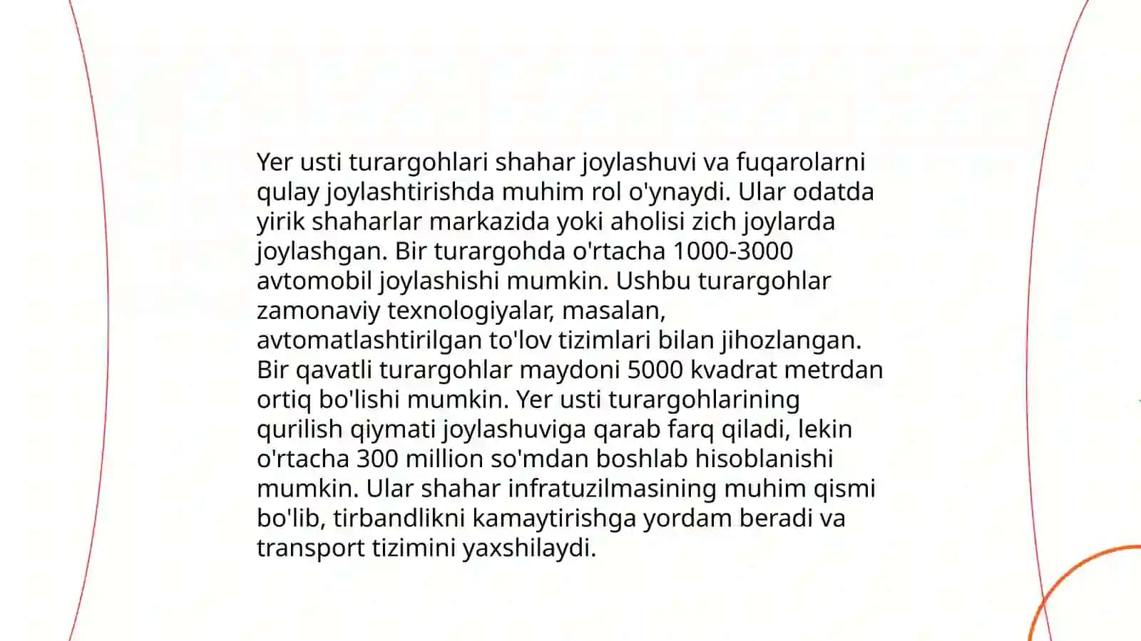 Avtomobillar turargohlari tasnifi 4
