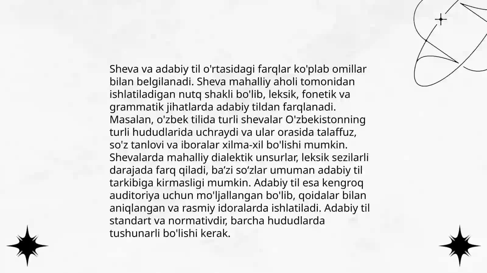 O’zbek xalq shevalari tasnifi 4