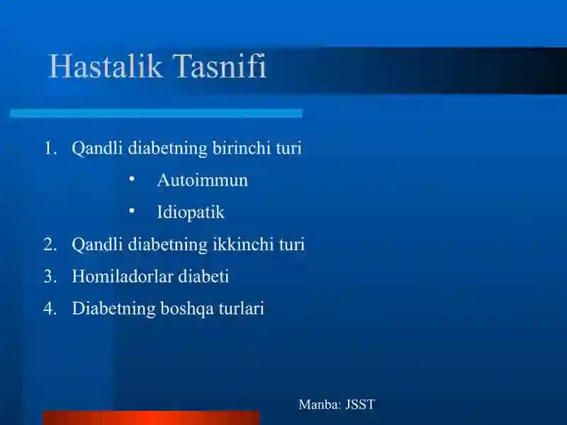 qandli Diabet: etiopatogenez, Klinika va davosi 4