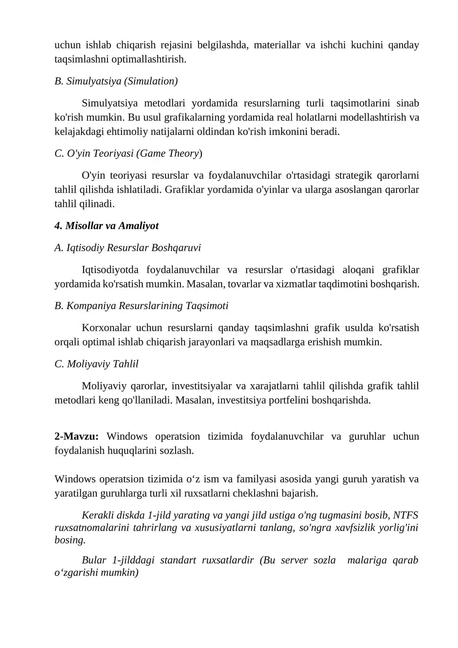 Foydalanishlarni boshqarish formal modellarining grafik tahlilini amalga oshirish 4