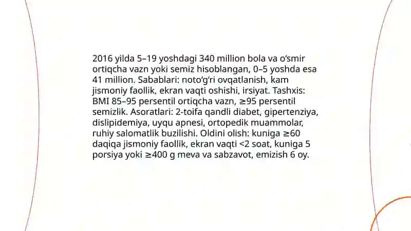 Bolalar Va О‘smirlar Salomatligining Umumiy Muammolari 4