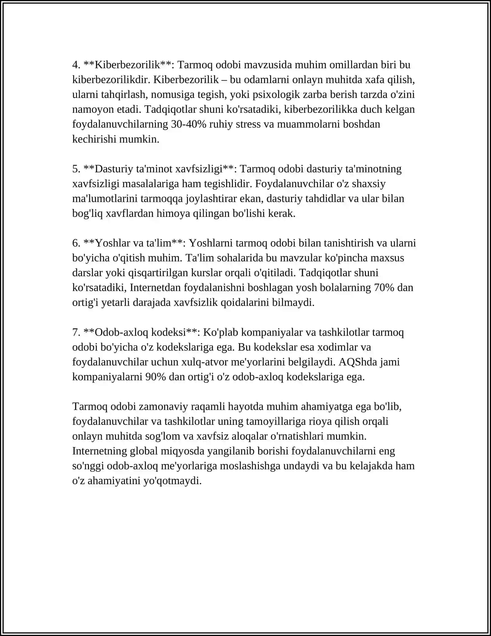 TARMOQ ODOB AXLOQI: KONSEPSIYAL ASOSLAR 4