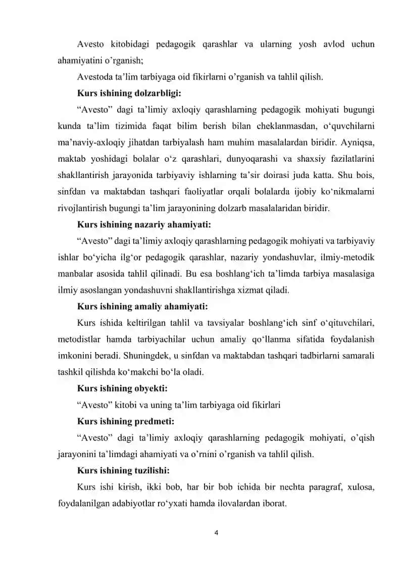 Tarbiyaviy ishlar jarayonida “Avesto”dagi ta’limiy-axloqiy qarashlarining pedagogik mohiyati 4