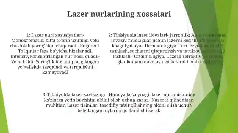Lazerning Tibbiyotda Qo'Llanishi 4