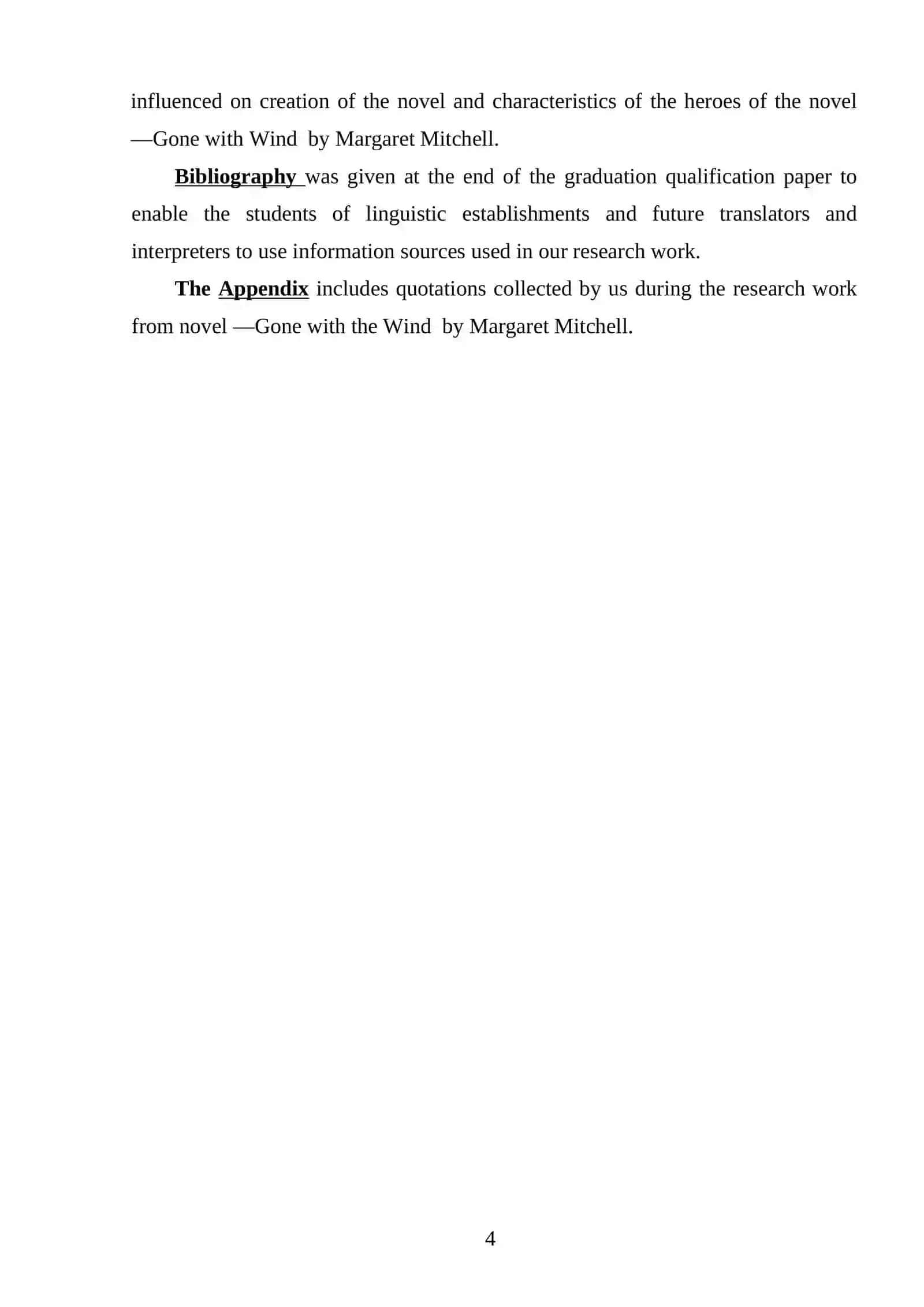 Role of Margaret Mitchel in American Literature 4