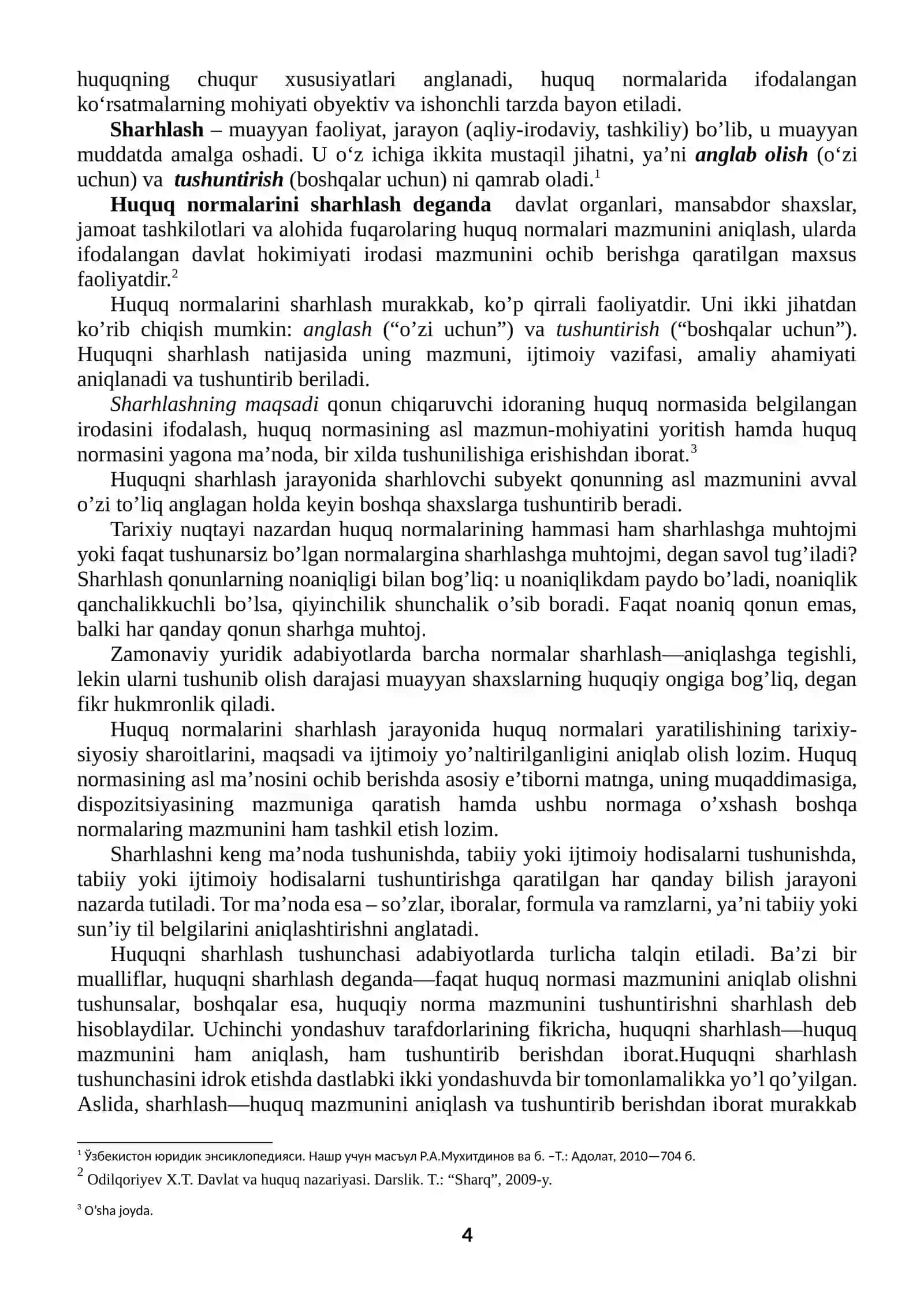 HUQUQ NORMALARINI SHARHLASH 4