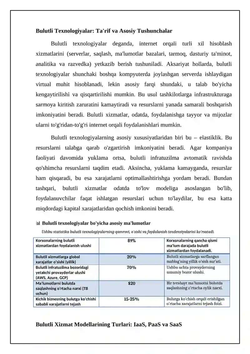 Bulutli texnologiyalar: Asoslar, afzalliklar va kamchiliklar 4