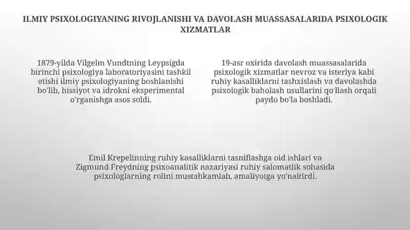 Psixalogik xizmatni tashkil etish tarixi 4