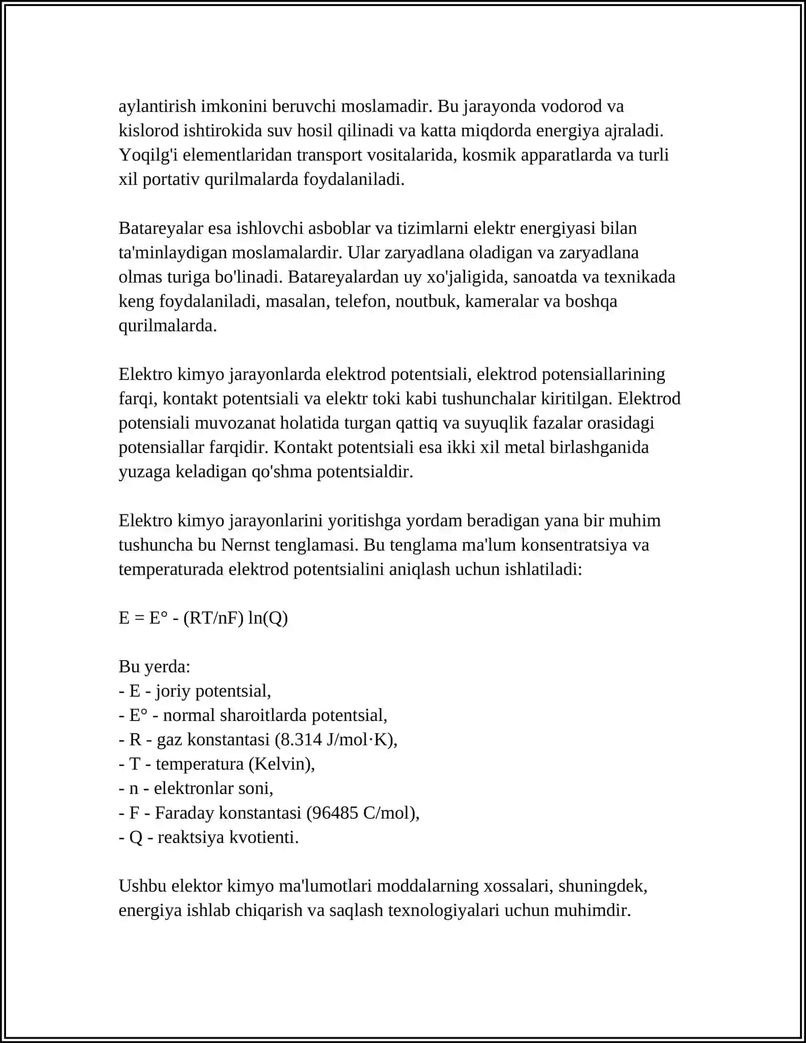 ELEKTRO KIMYO HAQIDA TUSHUNCHA 4