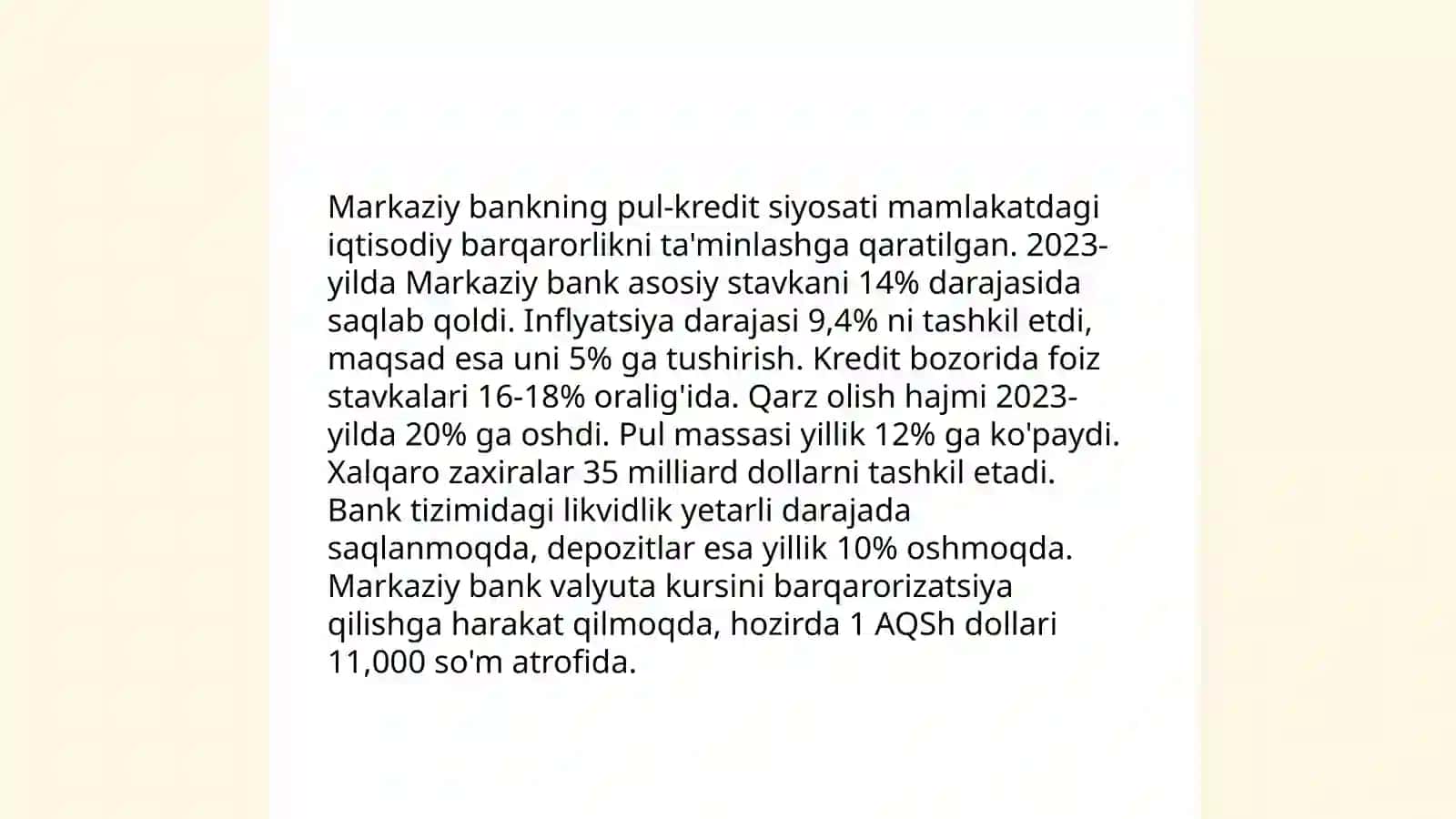 YaIM va qisqa muddatli valyuta kursi 4