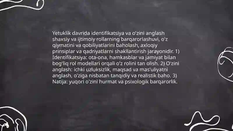 Yetuklik davrining psixologik xususiyatlari 4