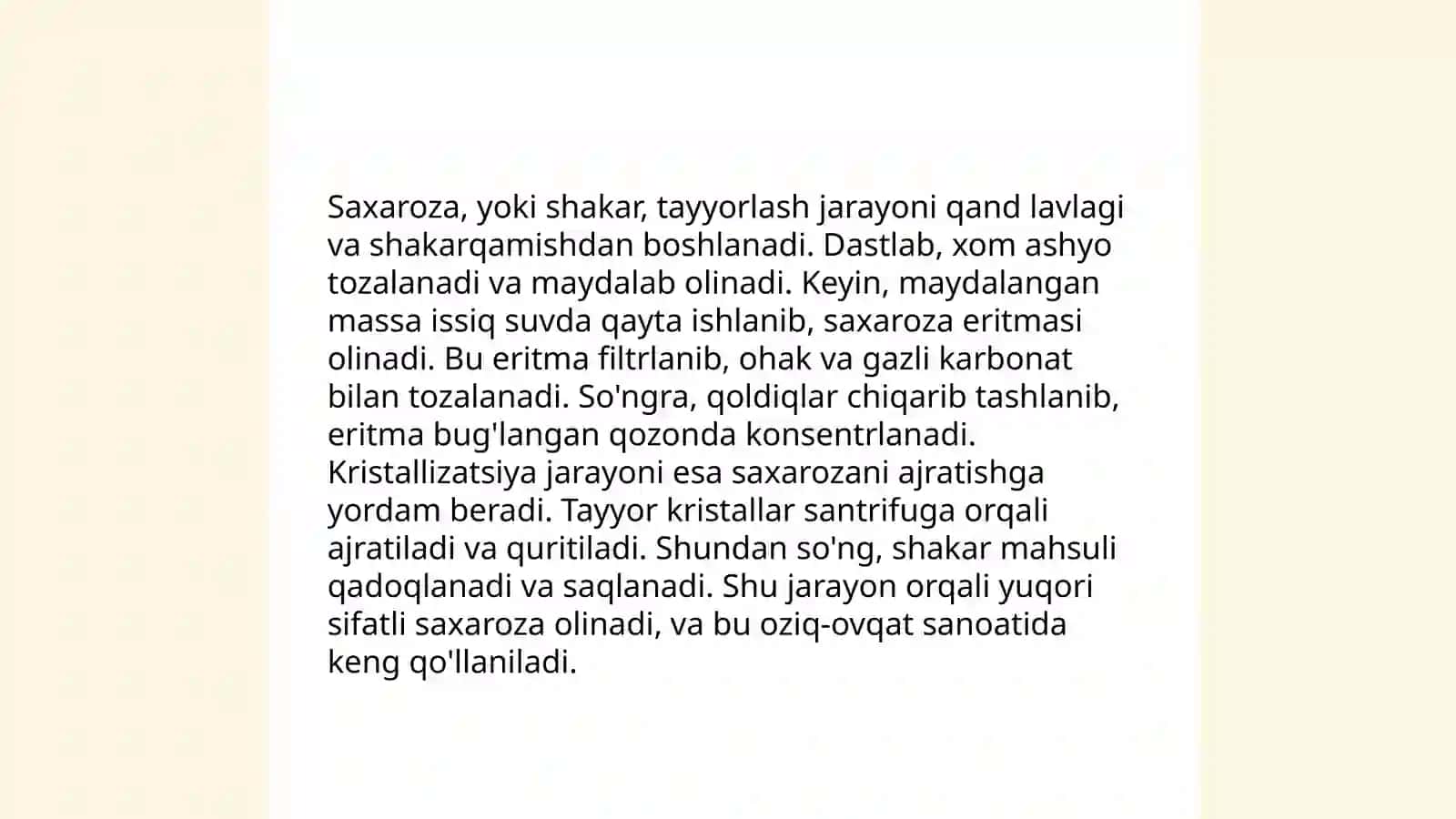 Saxaroza xossalari 4