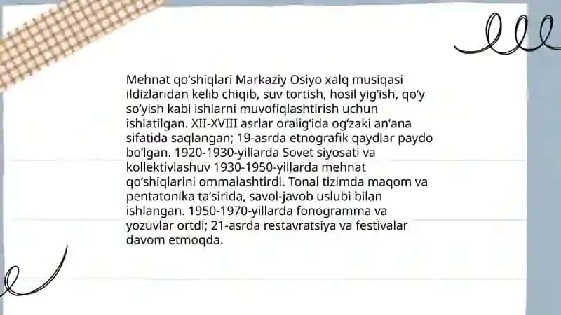 Mehnat qoʻshiqlari 4