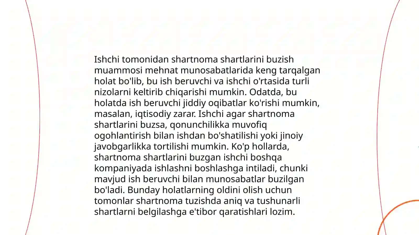 Mehnat shartnomasini bekor qilish asoslari 4